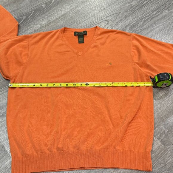 Orvis Signature collection Mens Orange sweater Size large - Picture 9 of 10